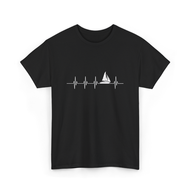 Sailing Heartbeat Sailing Sailors T-Shirt - Black