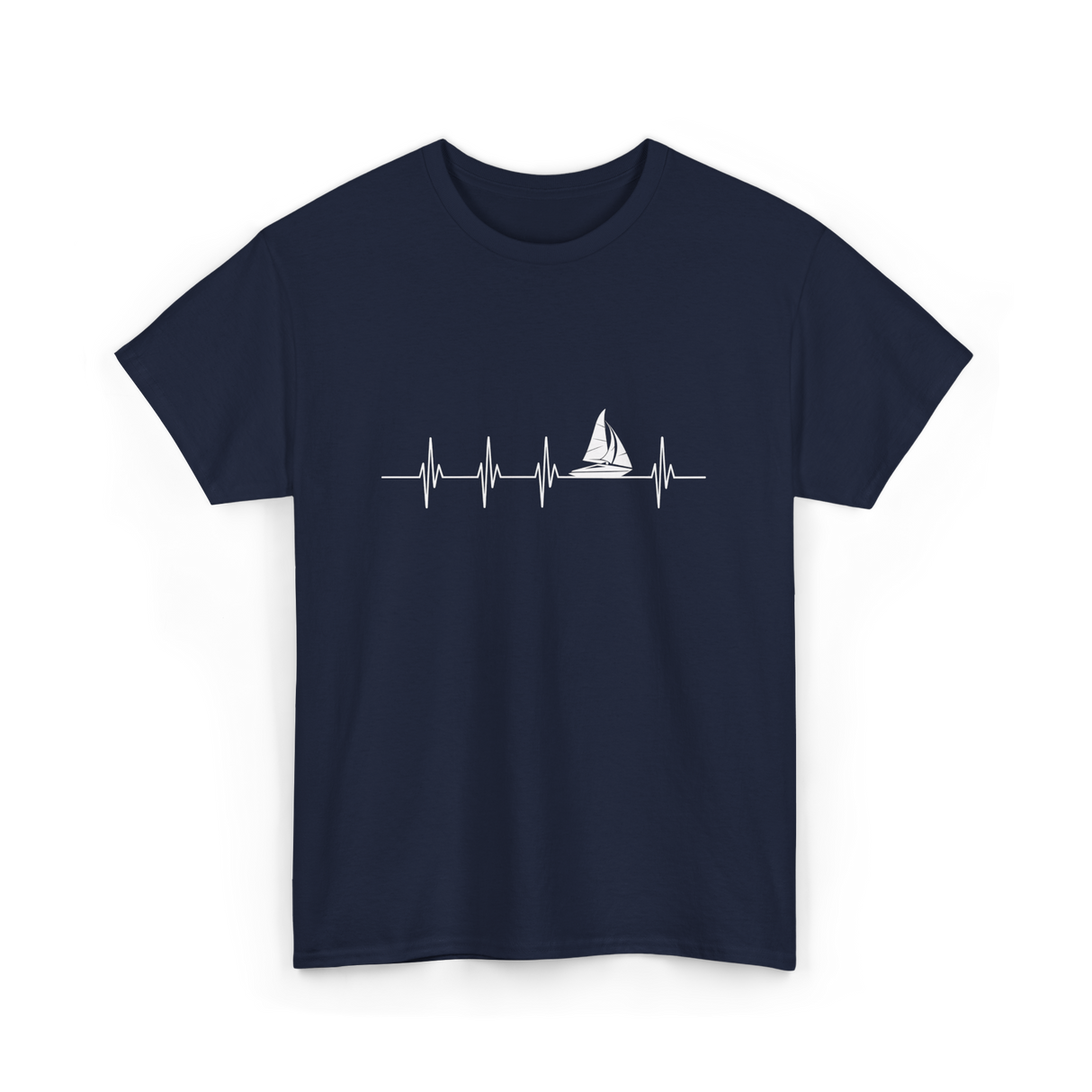 Sailing Heartbeat Sailing Sailors T-Shirt - Navy