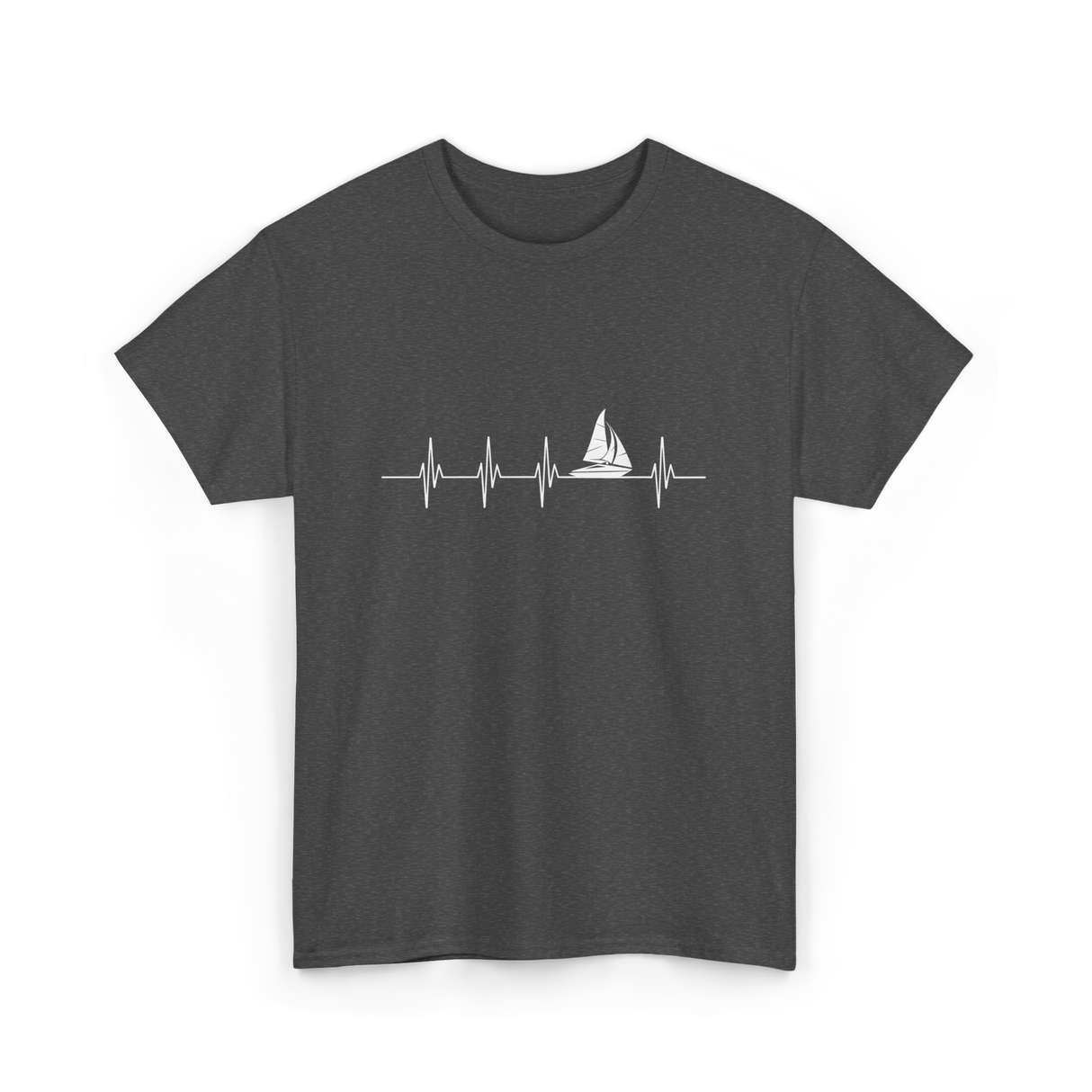 Sailing Heartbeat Sailing Sailors T-Shirt - Dark Heather