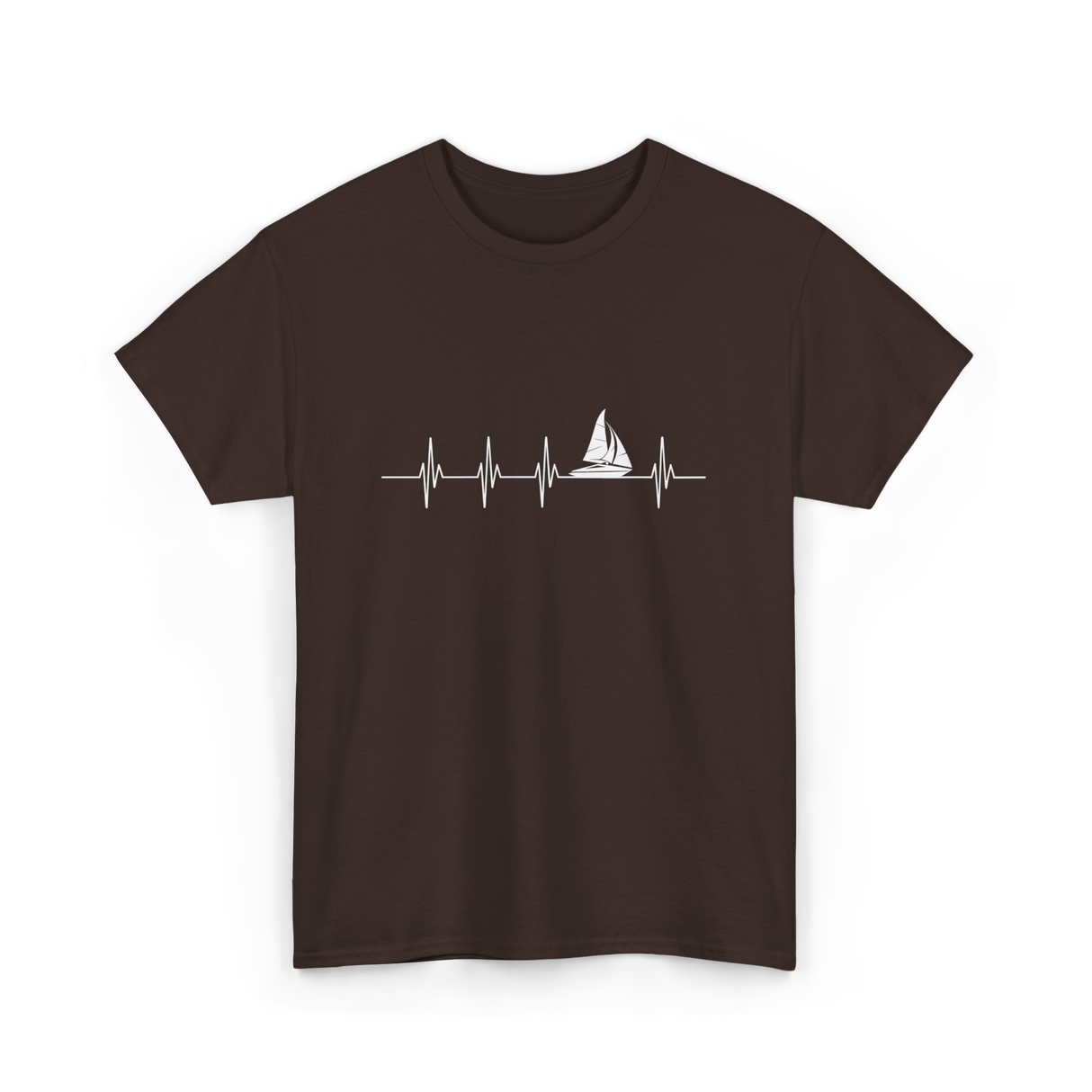 Sailing Heartbeat Sailing Sailors T-Shirt - Dark Chocolate