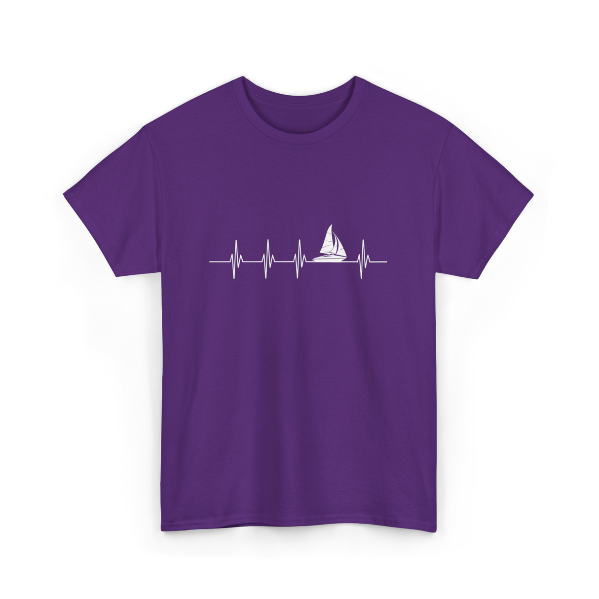 Sailing Heartbeat Sailing Sailors T-Shirt - Purple