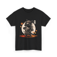 Samurai Cat Kawaii Ninja Cat T-Shirt - Black