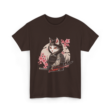 Samurai Cat Tattoo Cat T-Shirt - Dark Chocolate