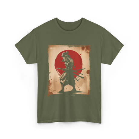 Samurai Vintage Fighter Samurai T-Shirt - Military Green