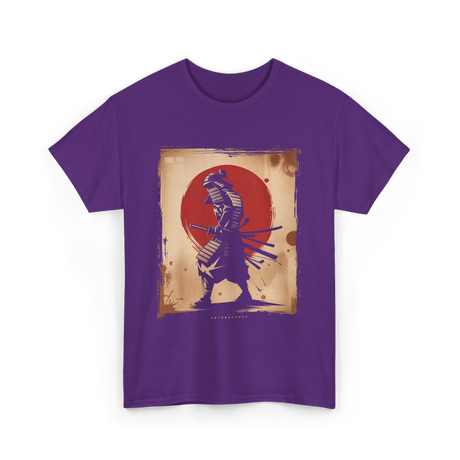 Samurai Vintage Fighter Samurai T-Shirt - Purple