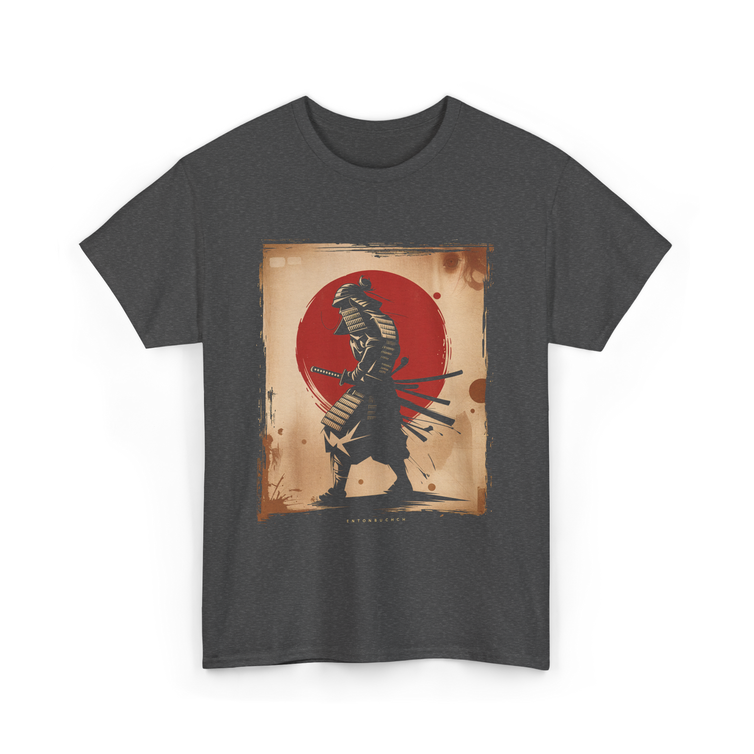 Samurai Vintage Fighter Samurai T-Shirt - Dark Heather