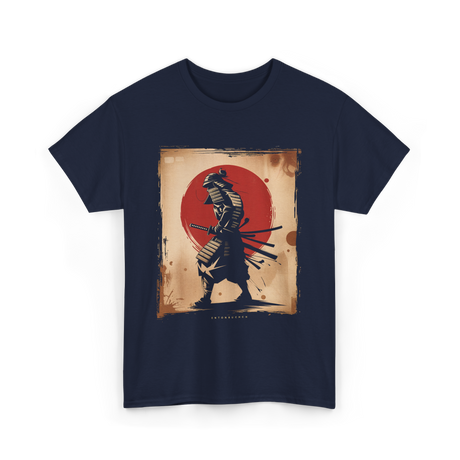 Samurai Vintage Fighter Samurai T-Shirt - Navy