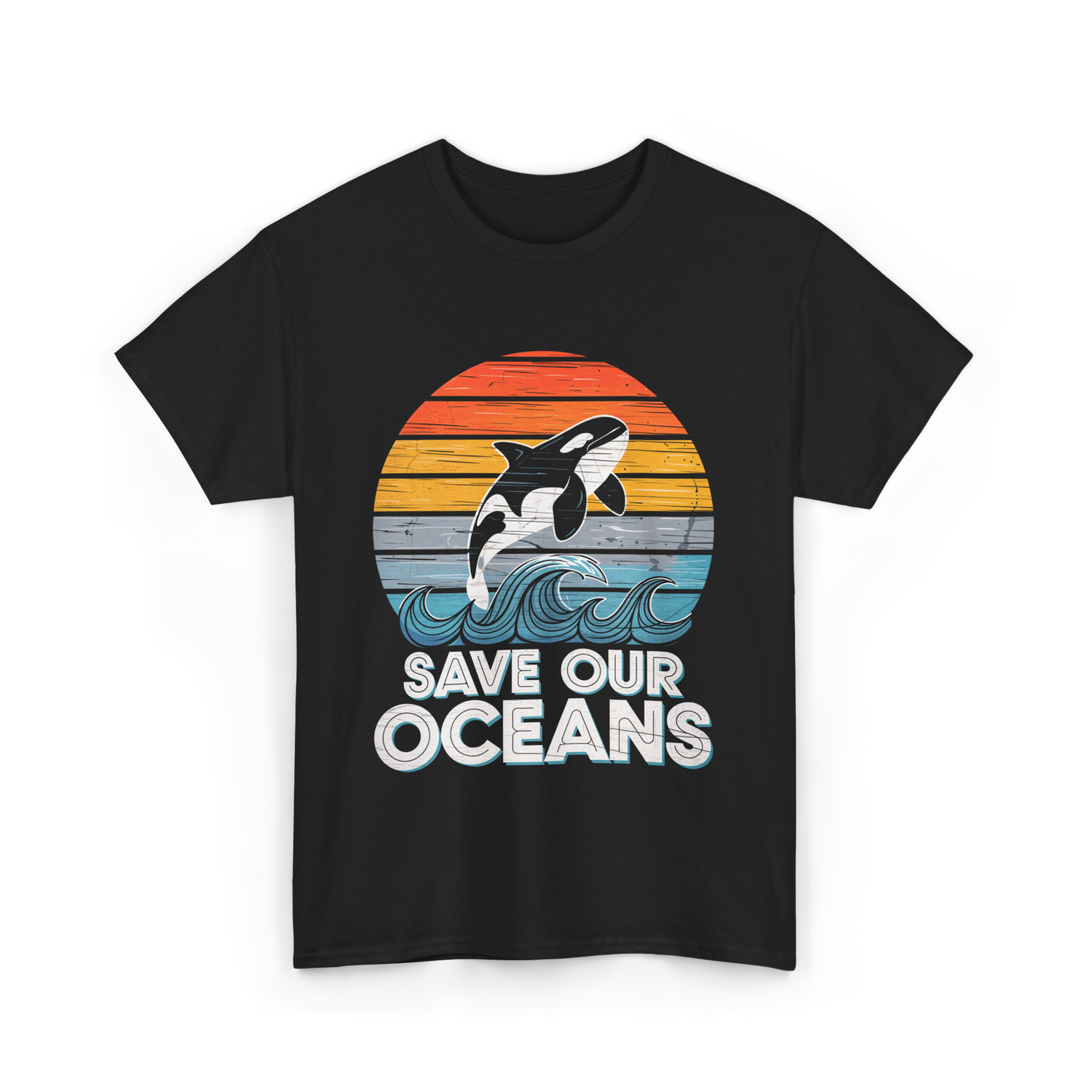 Save Our Oceans Orca T-Shirt - Black