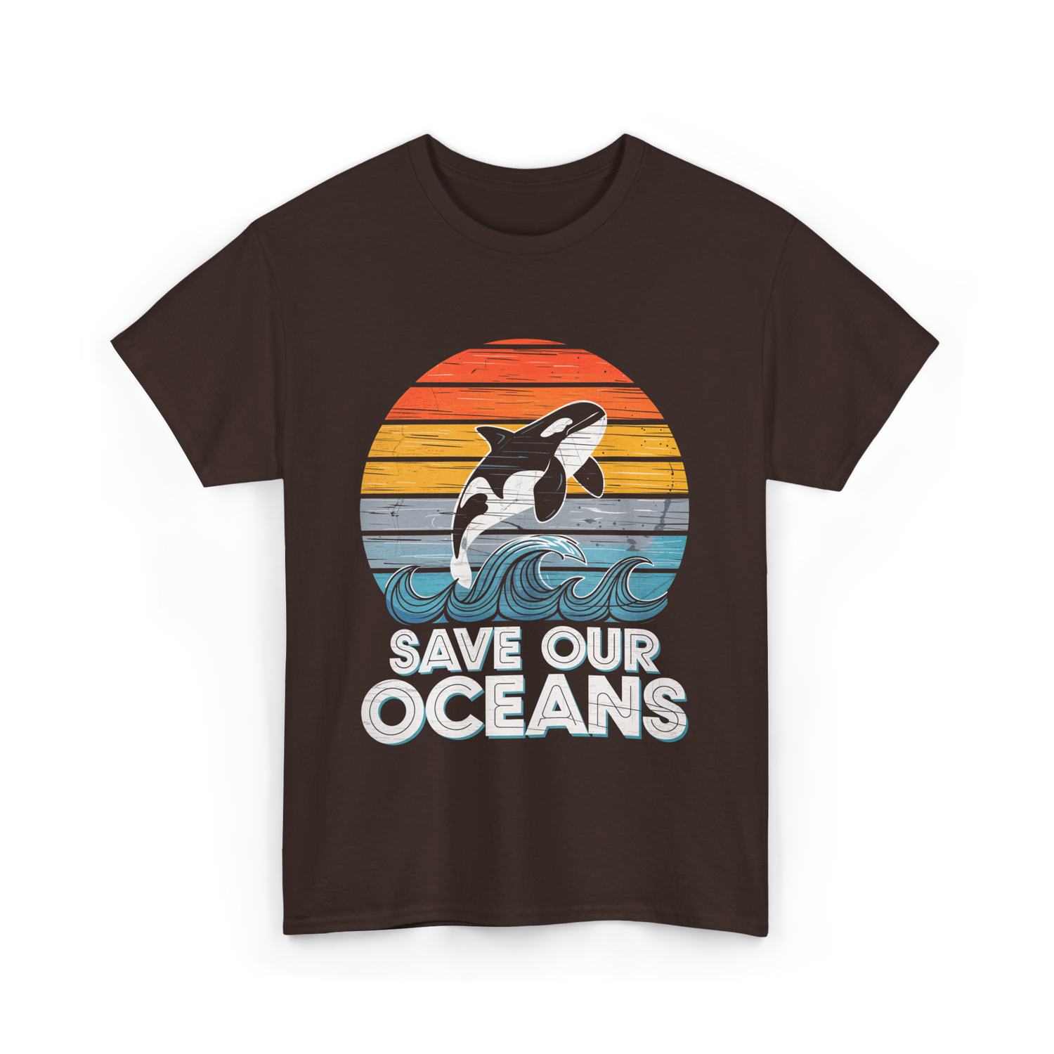 Save Our Oceans Orca T-Shirt - Dark Chocolate