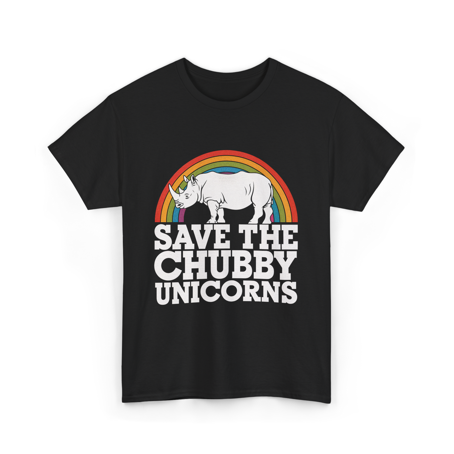 Save the Chubby Unicorns Conservation T-Shirt - Black