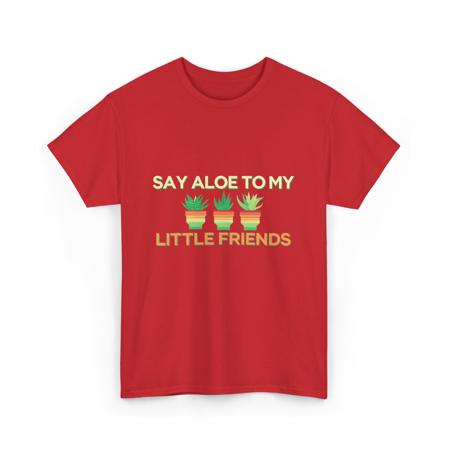 Say Aloe to My Little Friends Cactus T-Shirt - Red