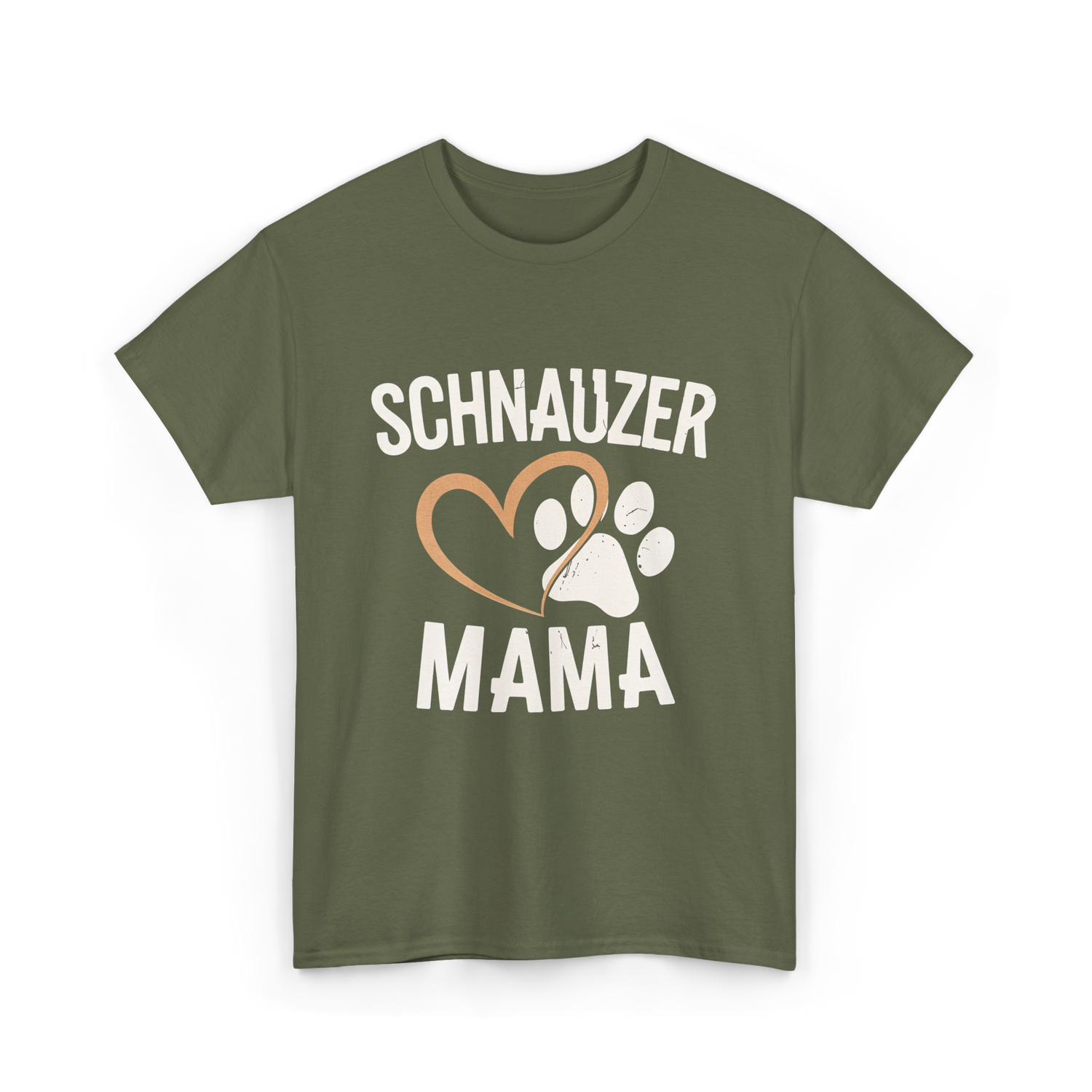 Schnauzer Mama Dog Lover T-Shirt - Military Green