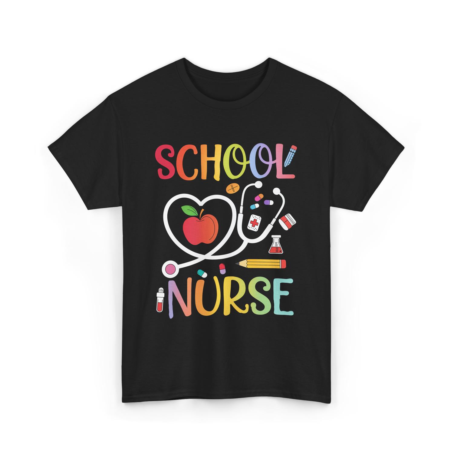 School Nurse T-Shirt - Black