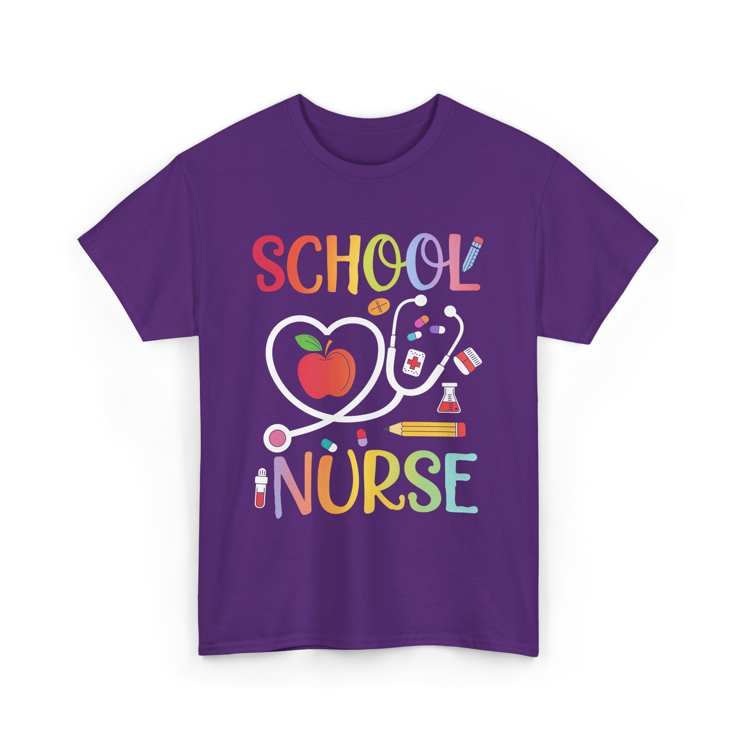 School Nurse T-Shirt - Purple