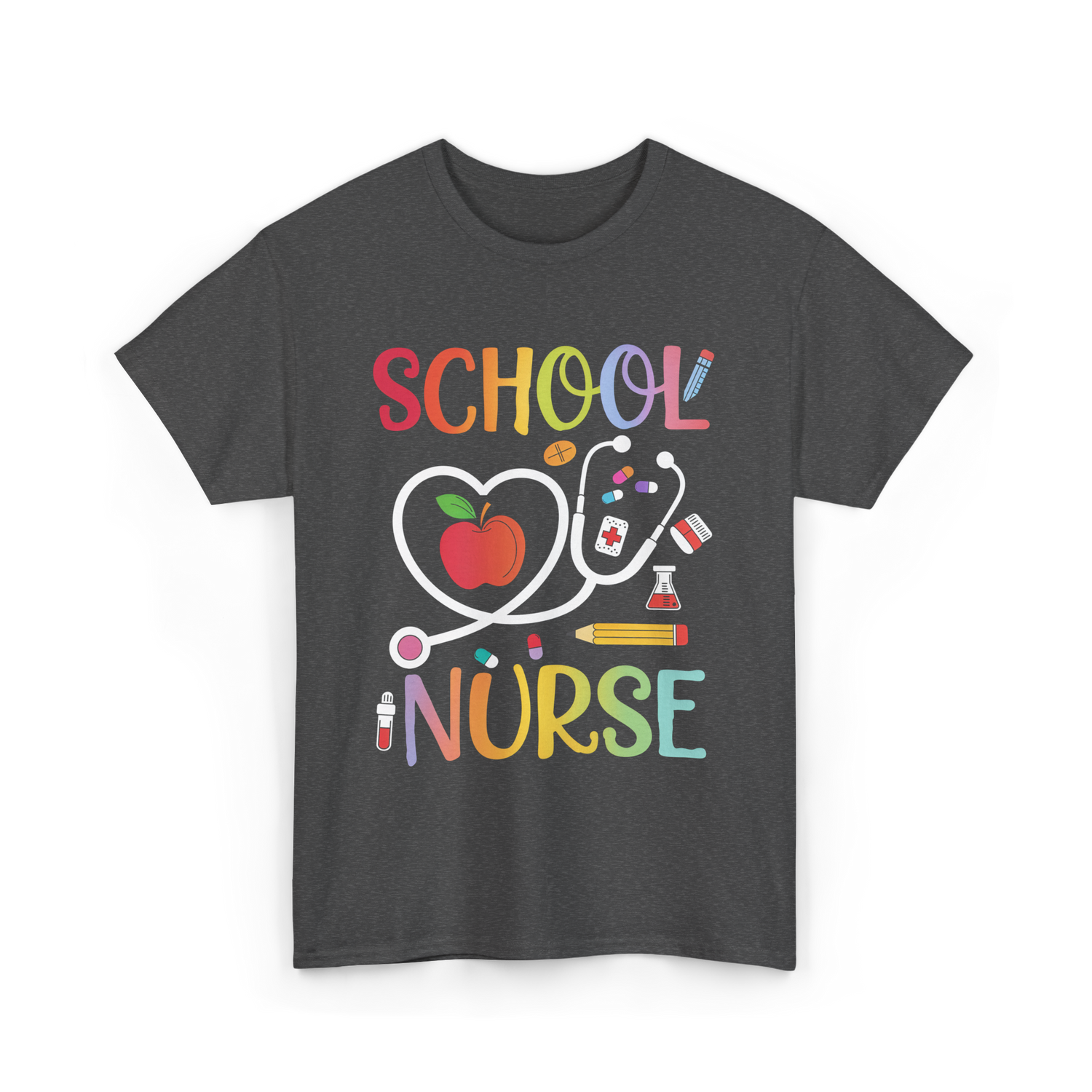 School Nurse T-Shirt - Dark Heather