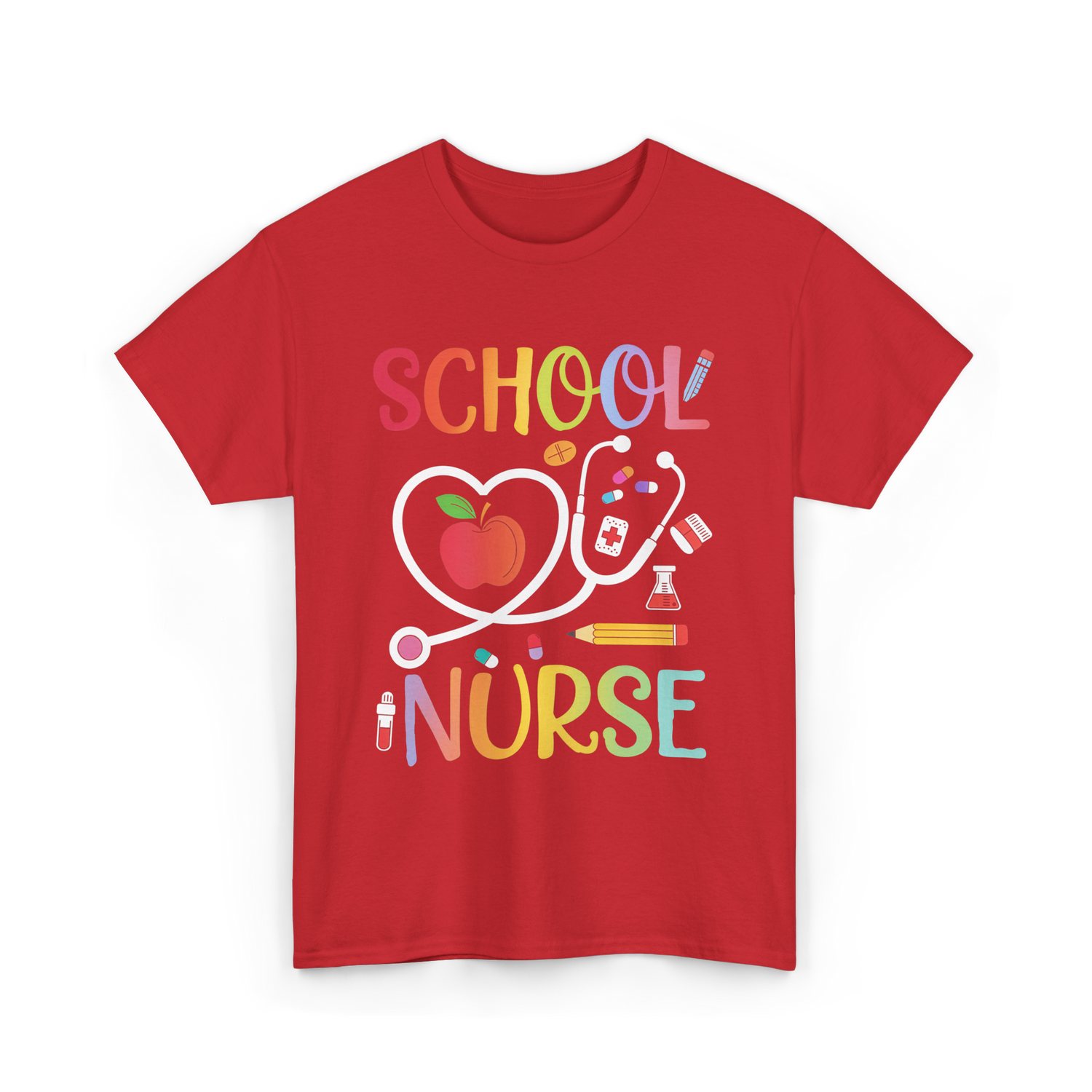 School Nurse T-Shirt - Red