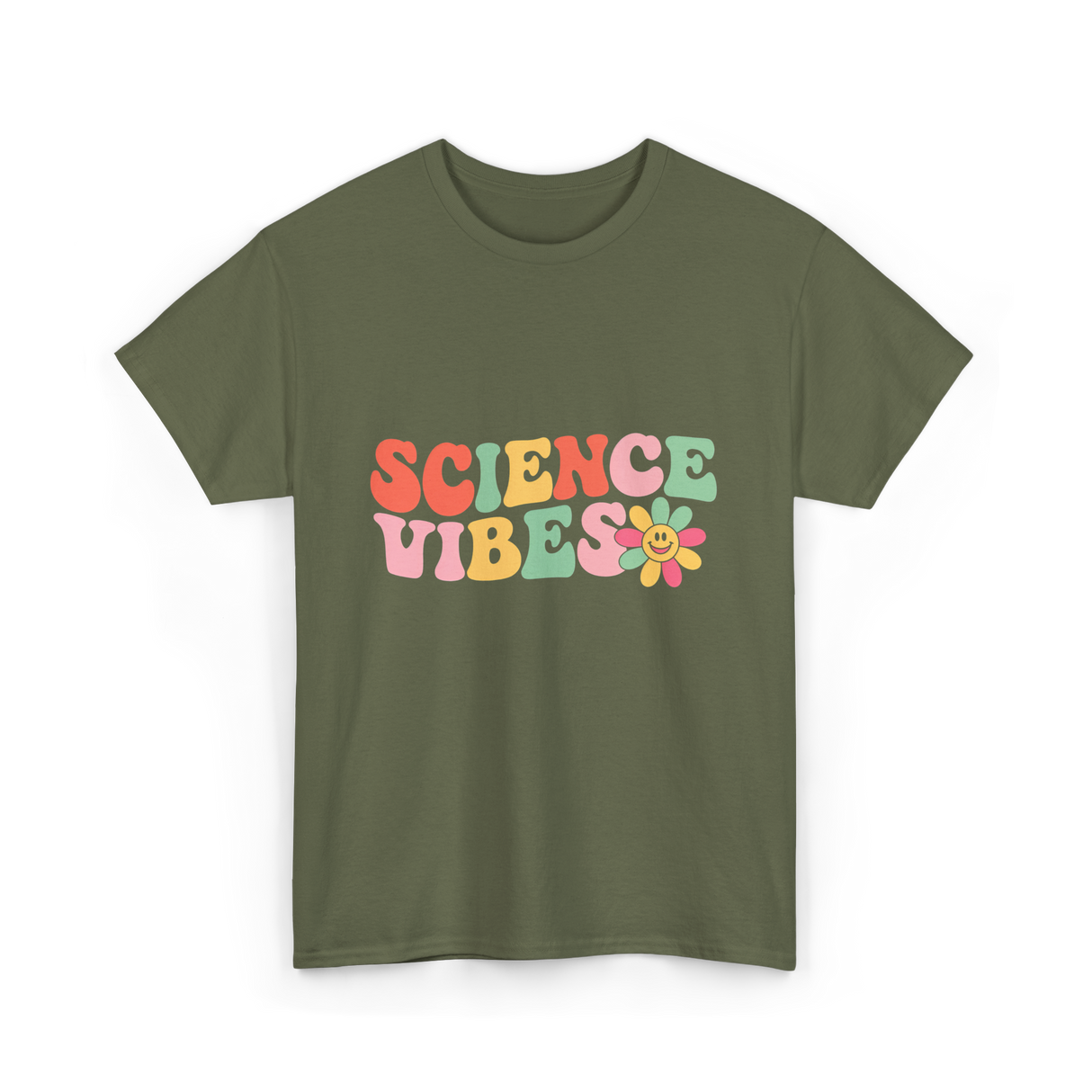Science Vibes Science T-Shirt - Military Green