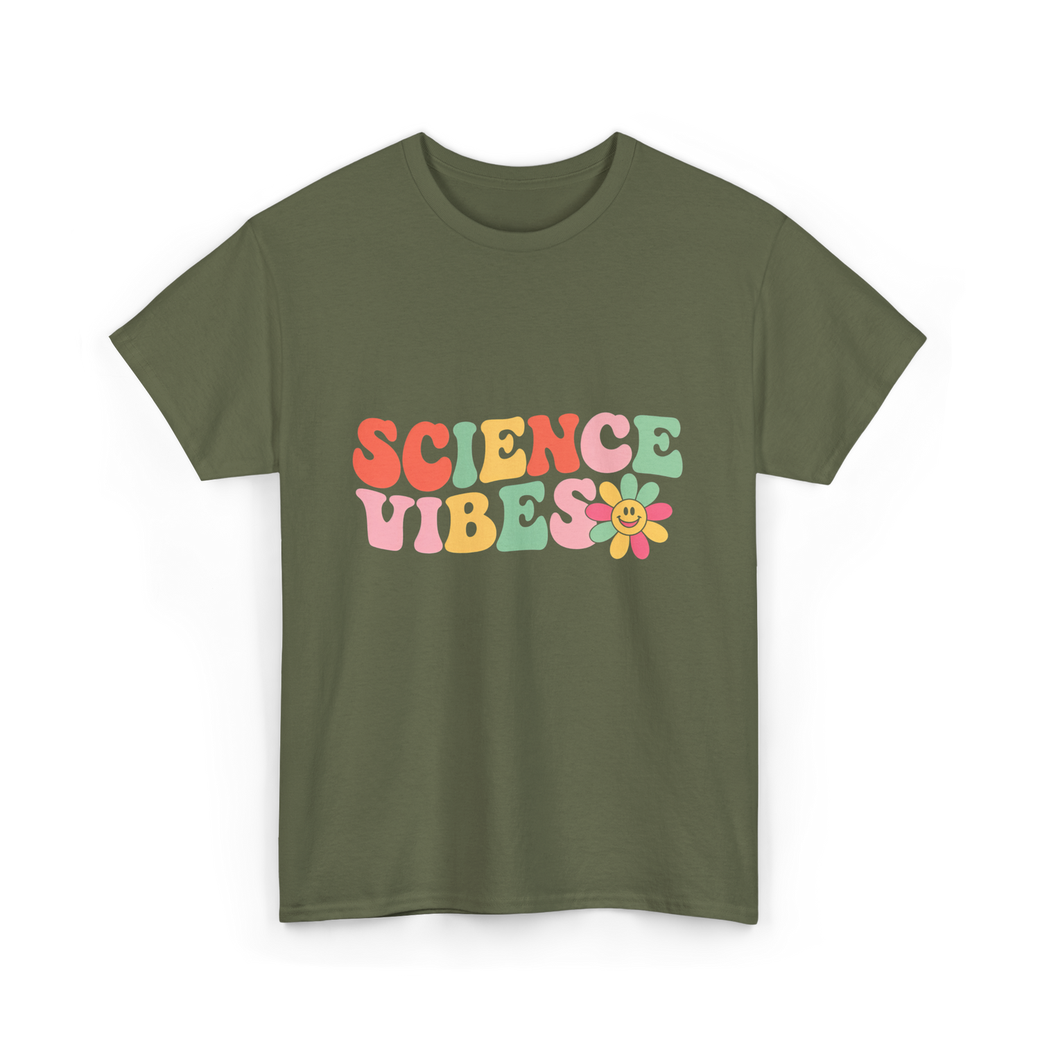 Science Vibes Science T-Shirt - Military Green