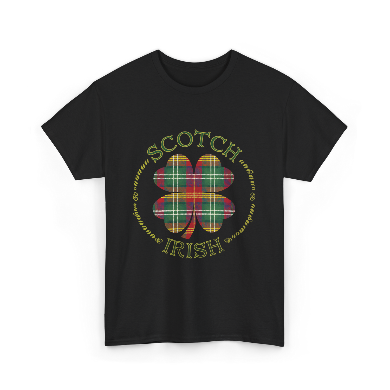 Scotch Irish Clover Scottish Pride T-Shirt - Black