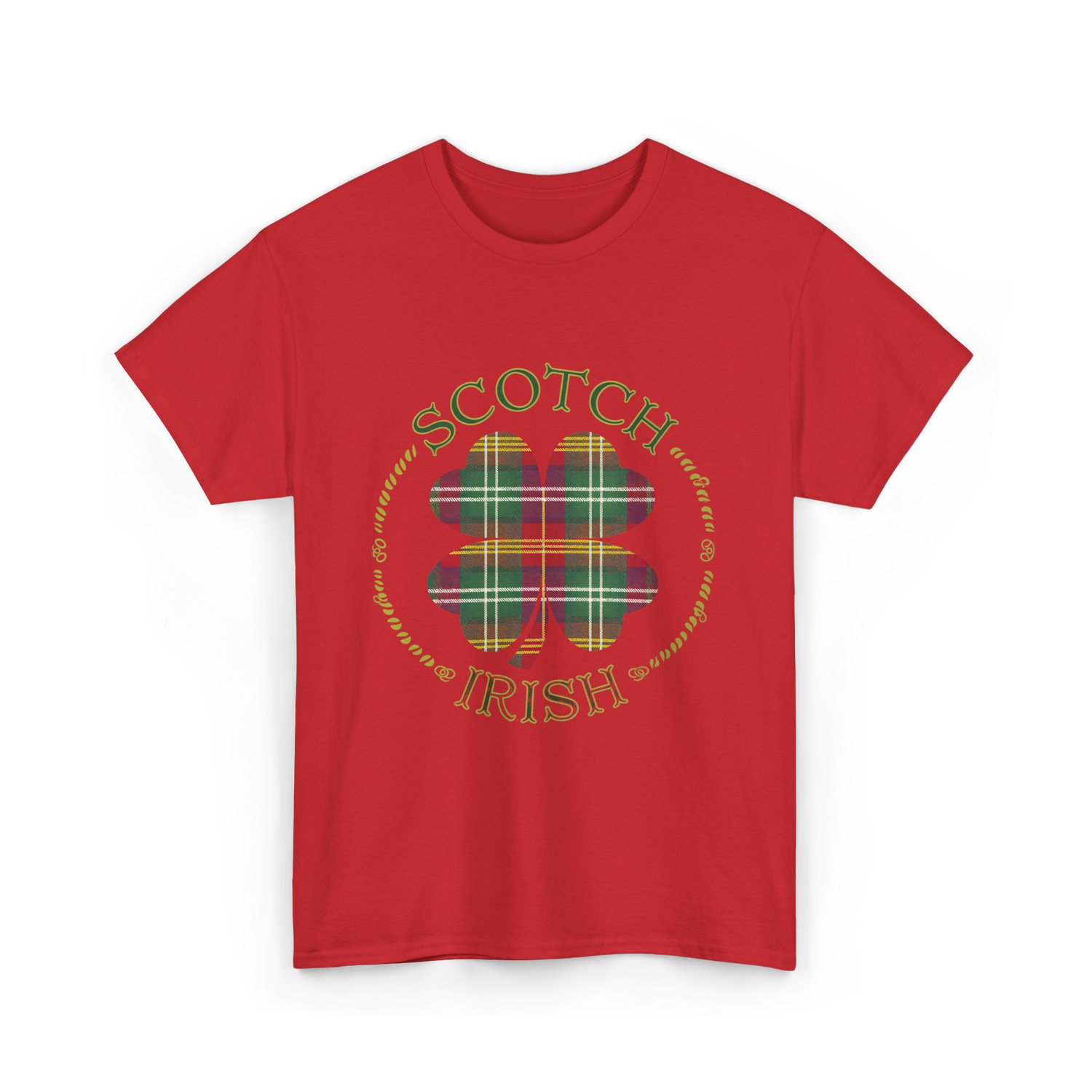 Scotch Irish Clover Scottish Pride T-Shirt - Red