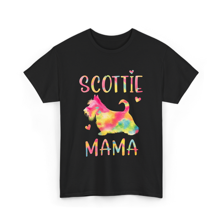 Scottie Mama Scottish Terrier Dog T-Shirt - Black