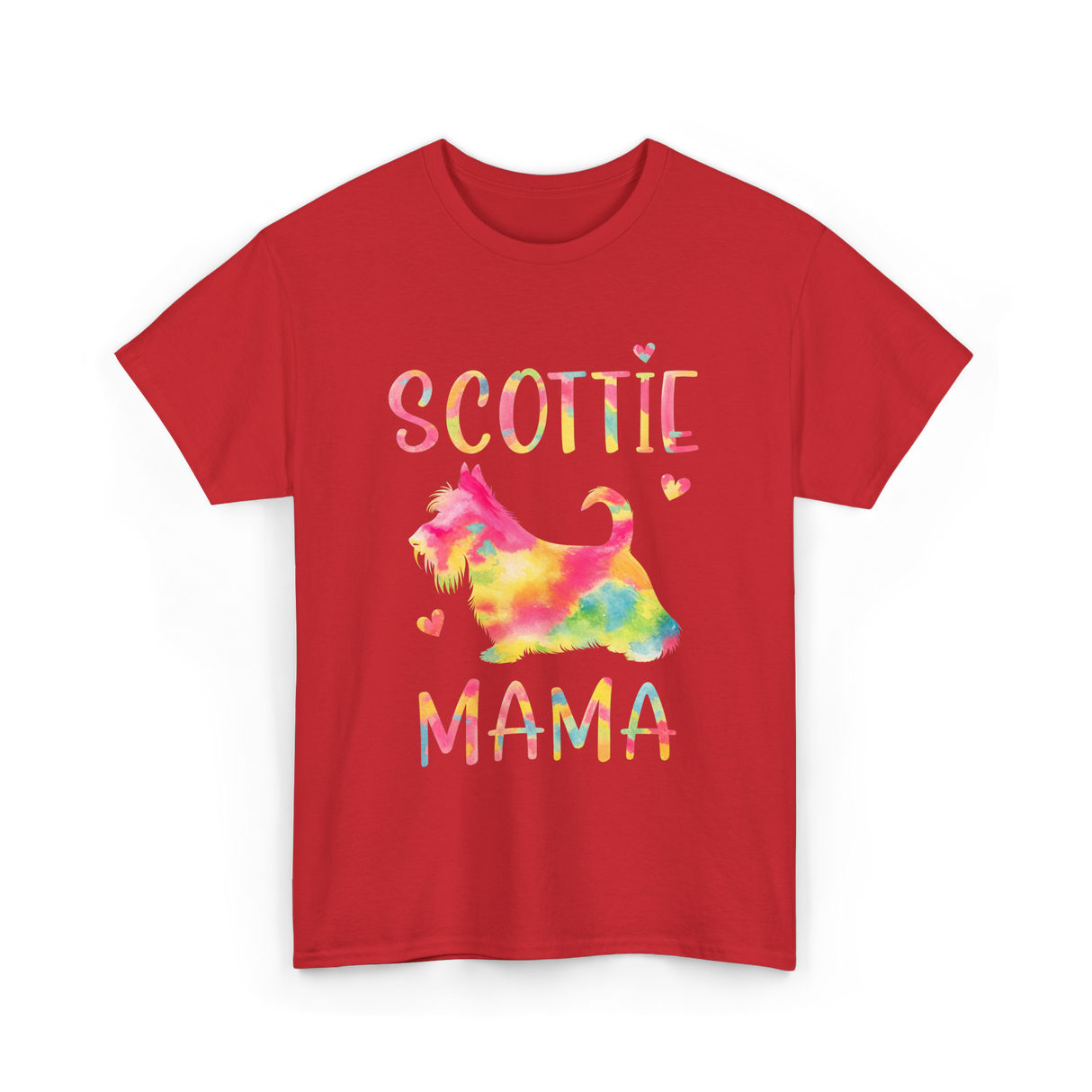 Scottie Mama Scottish Terrier Dog T-Shirt - Red