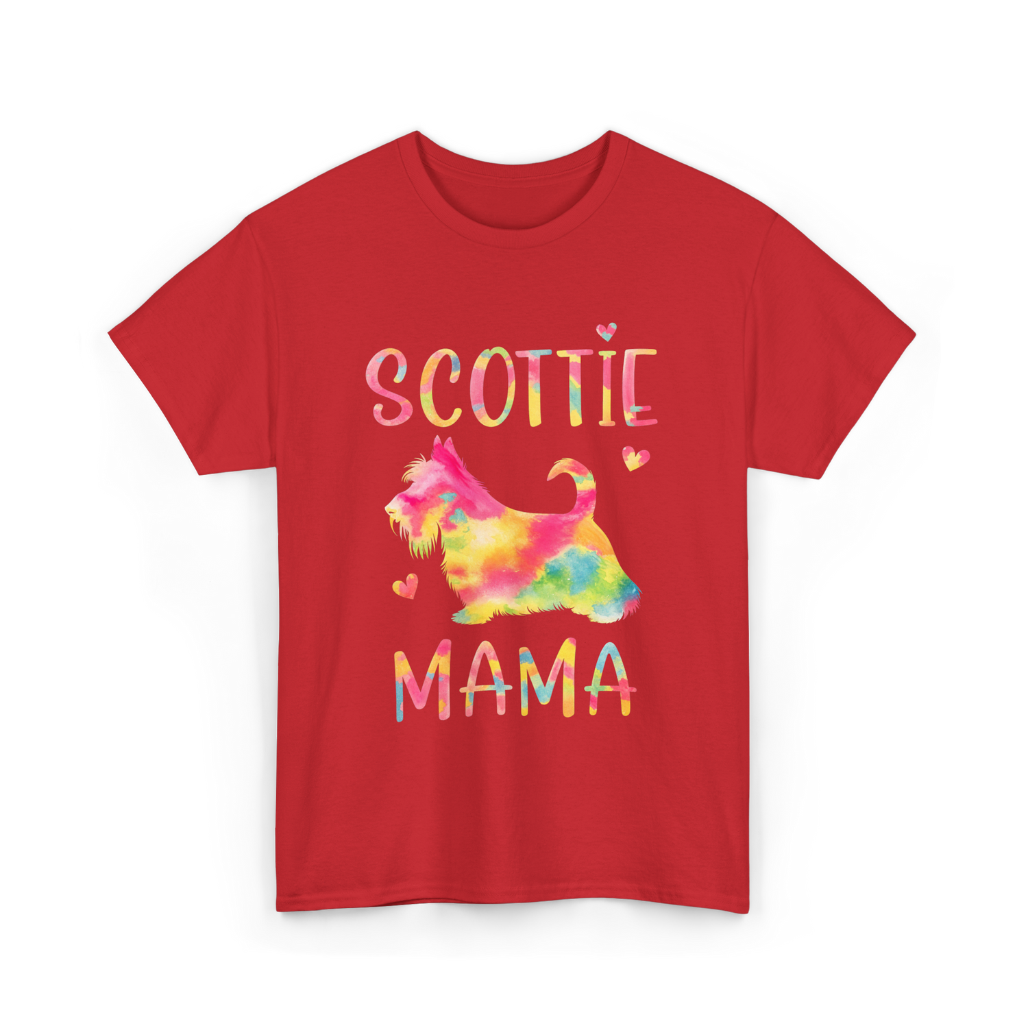 Scottie Mama Scottish Terrier Dog T-Shirt - Red