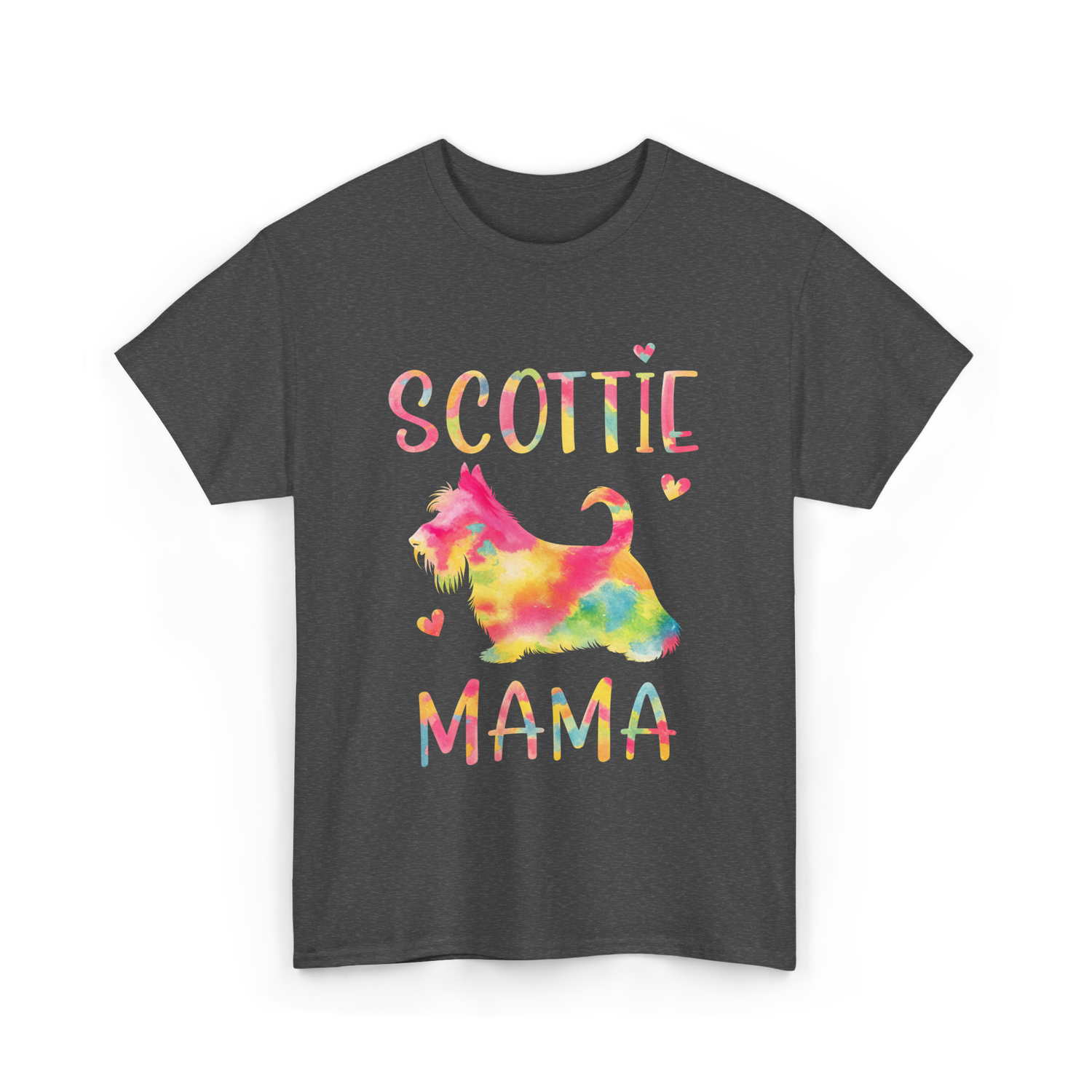 Scottie Mama Scottish Terrier Dog T-Shirt - Dark Heather