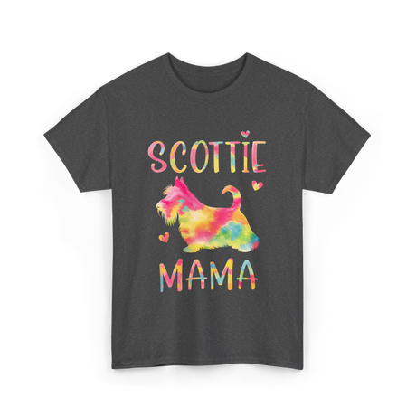 Scottie Mama Scottish Terrier Dog T-Shirt - Dark Heather