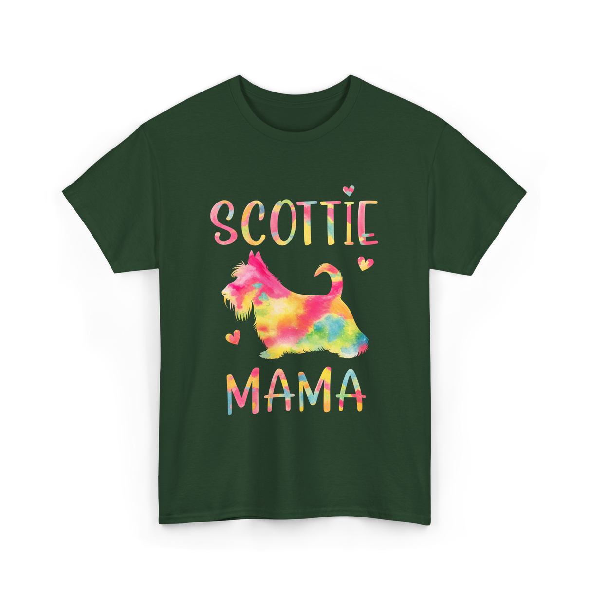 Scottie Mama Scottish Terrier Dog T-Shirt - Forest Green