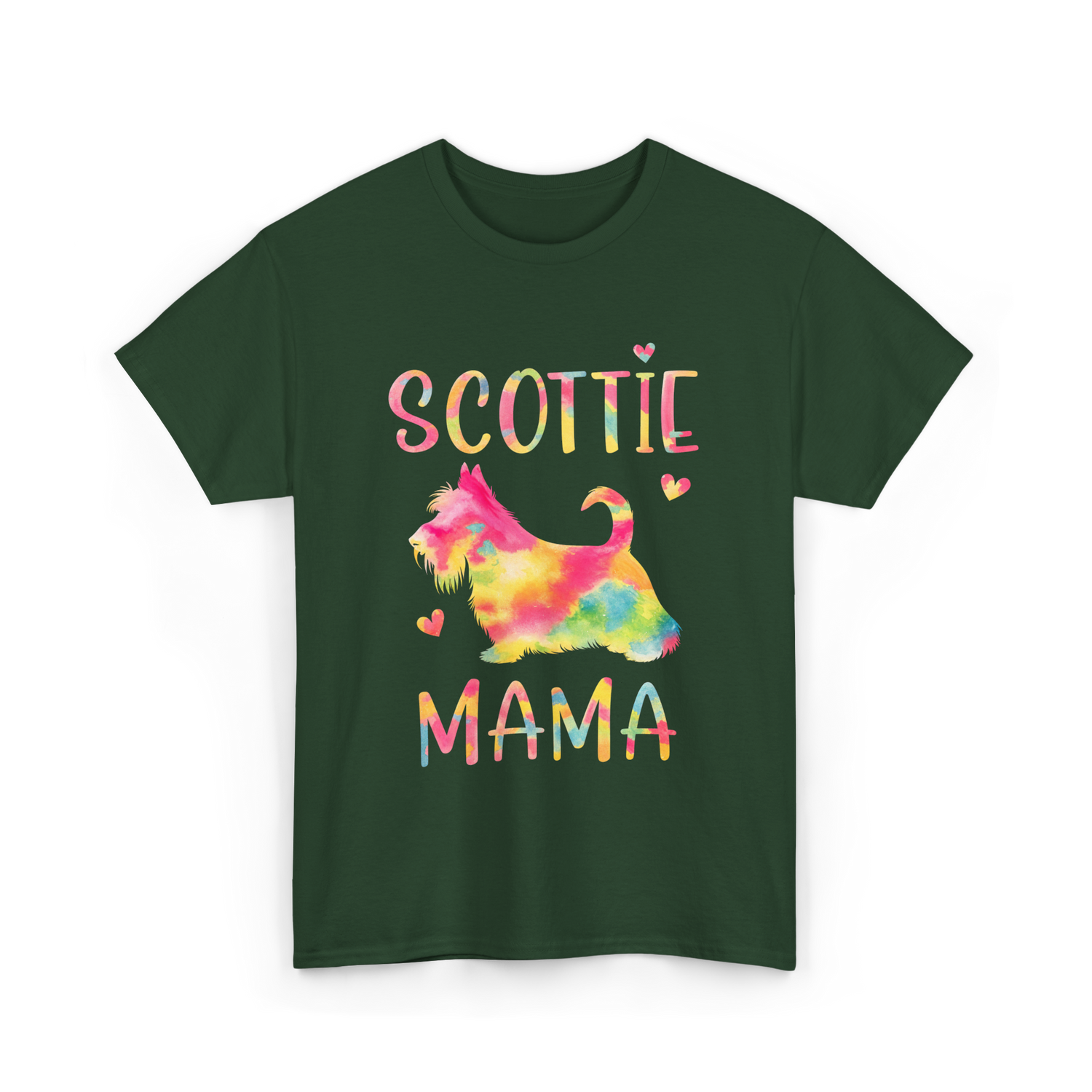 Scottie Mama Scottish Terrier Dog T-Shirt - Forest Green