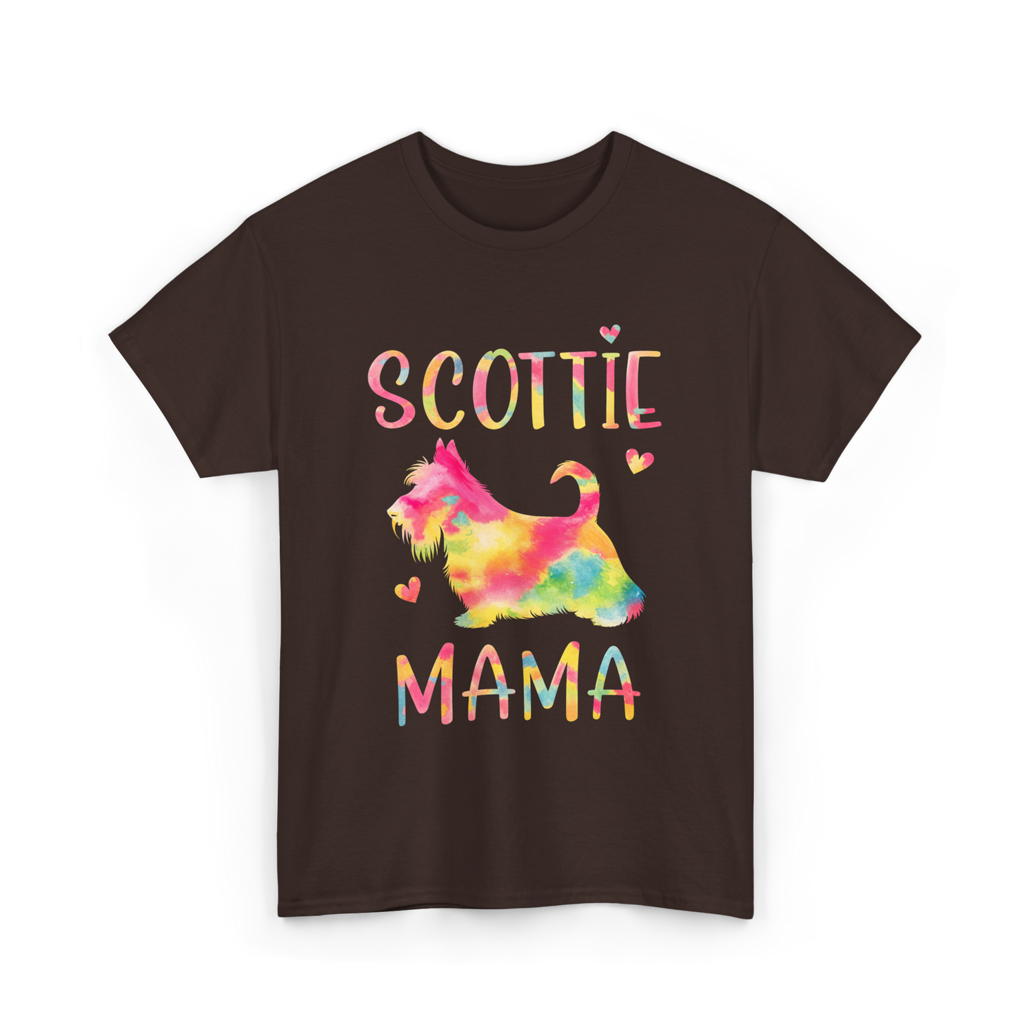 Scottie Mama Scottish Terrier Dog T-Shirt - Dark Chocolate