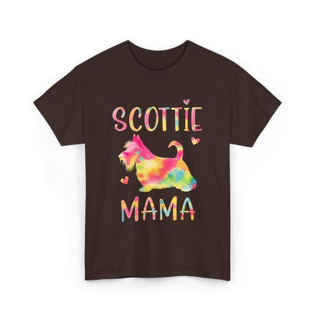 Scottie Mama Scottish Terrier Dog T-Shirt - Dark Chocolate