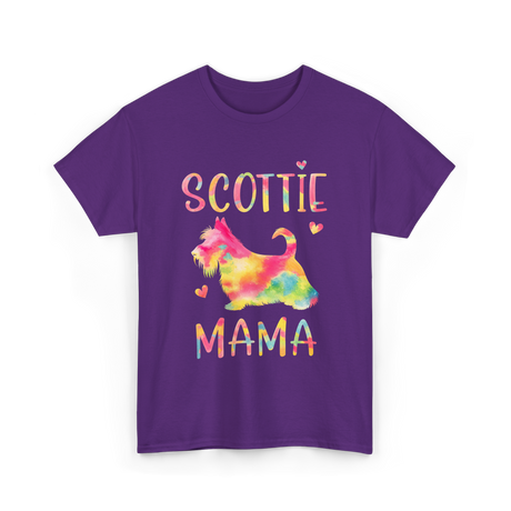 Scottie Mama Scottish Terrier Dog T-Shirt - Purple