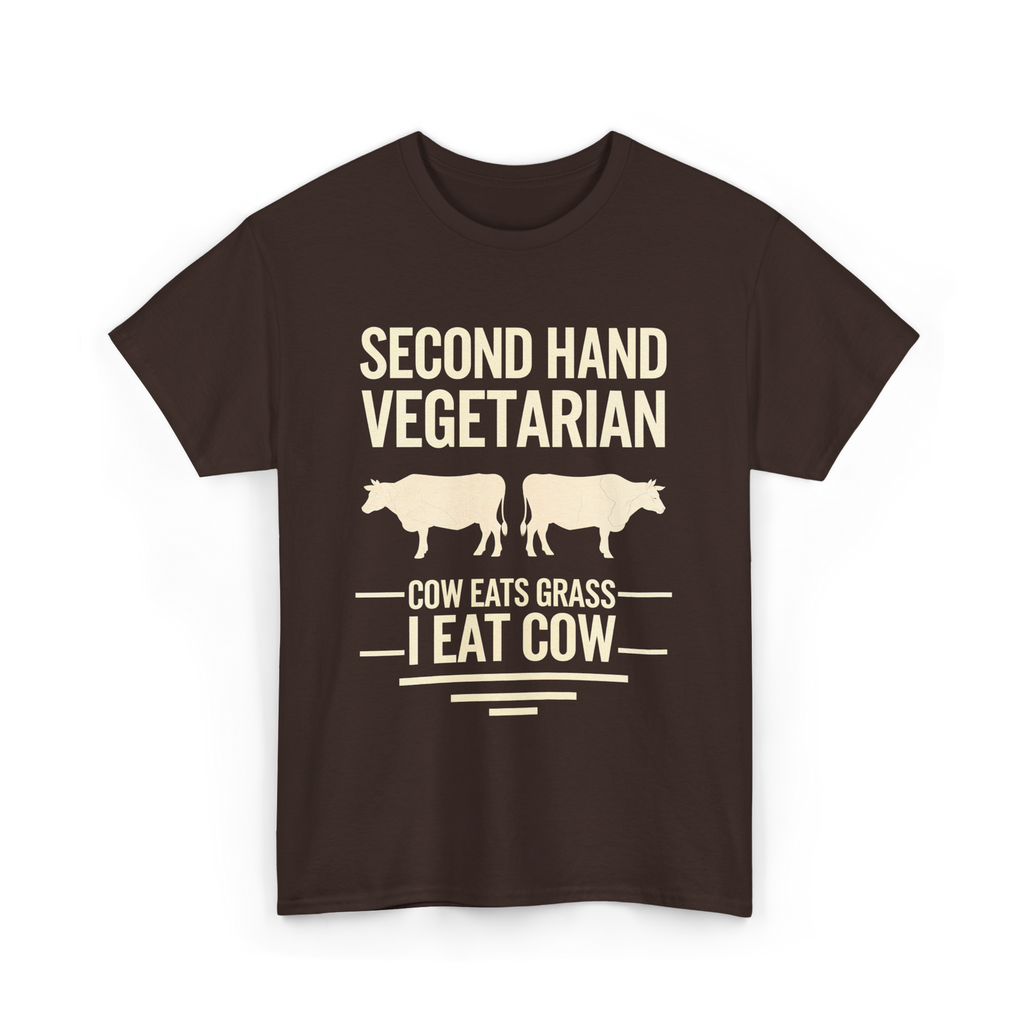 Second Hand Vegetarian Carnivore T-Shirt - Dark Chocolate