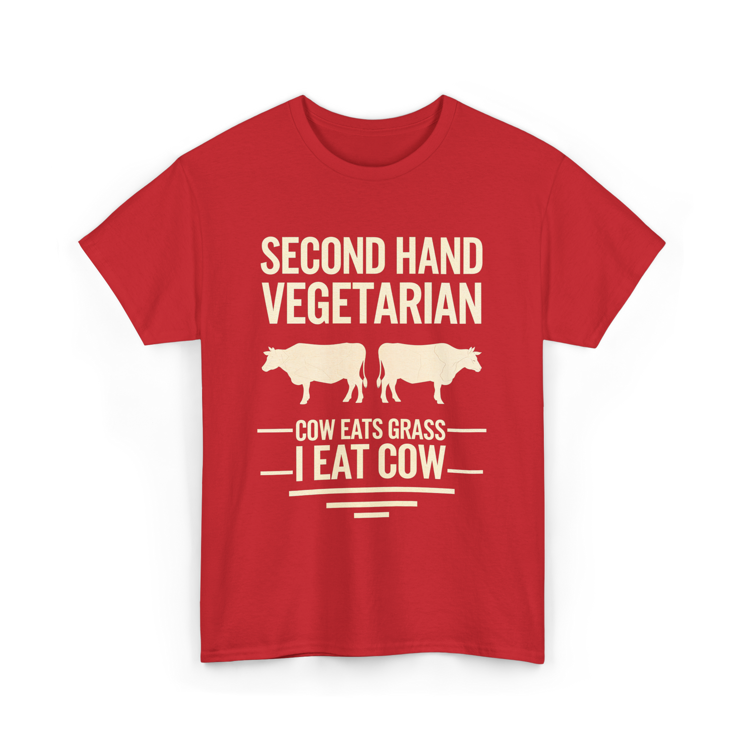 Second Hand Vegetarian Carnivore T-Shirt - Red