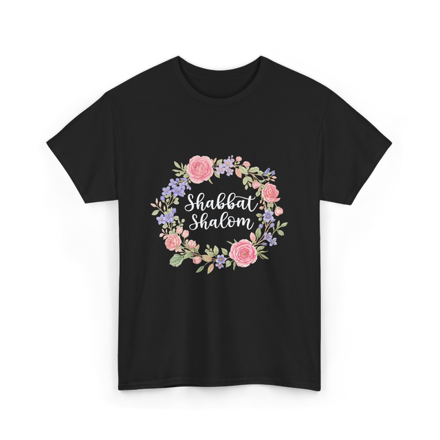 Shabbat Shalom Jewish Celebration T-Shirt - Black