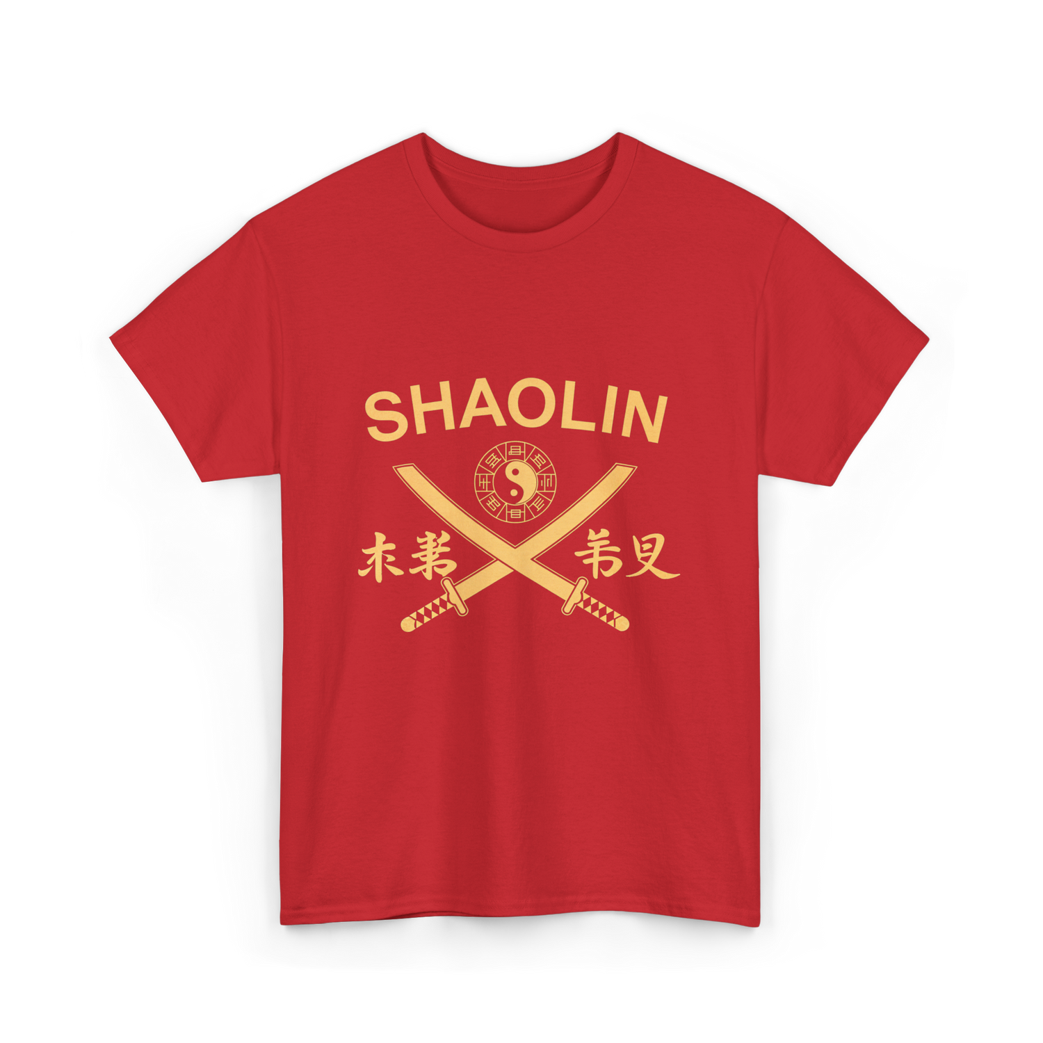 Shaolin Swords Martial Arts T-Shirt - Red
