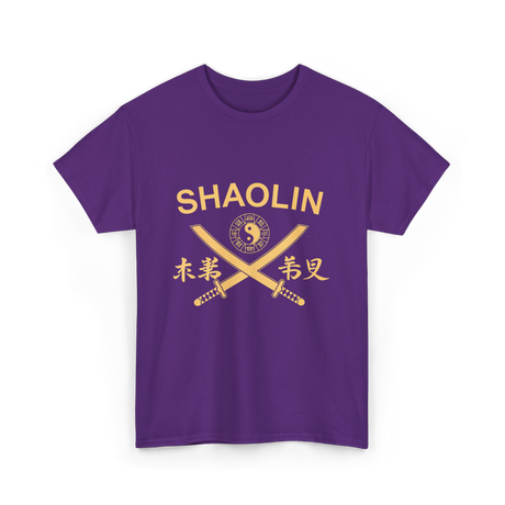 Shaolin Swords Martial Arts T-Shirt - Purple