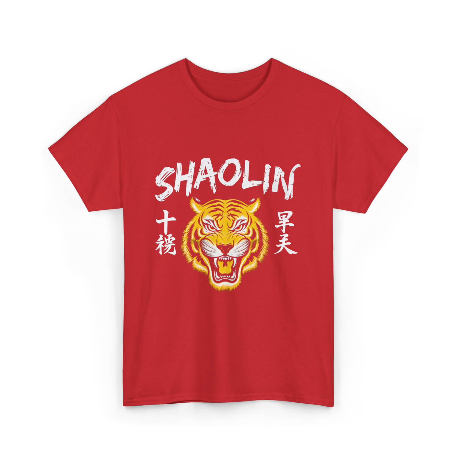 Shaolin Tiger Martial Arts Wushu T-Shirt - Red