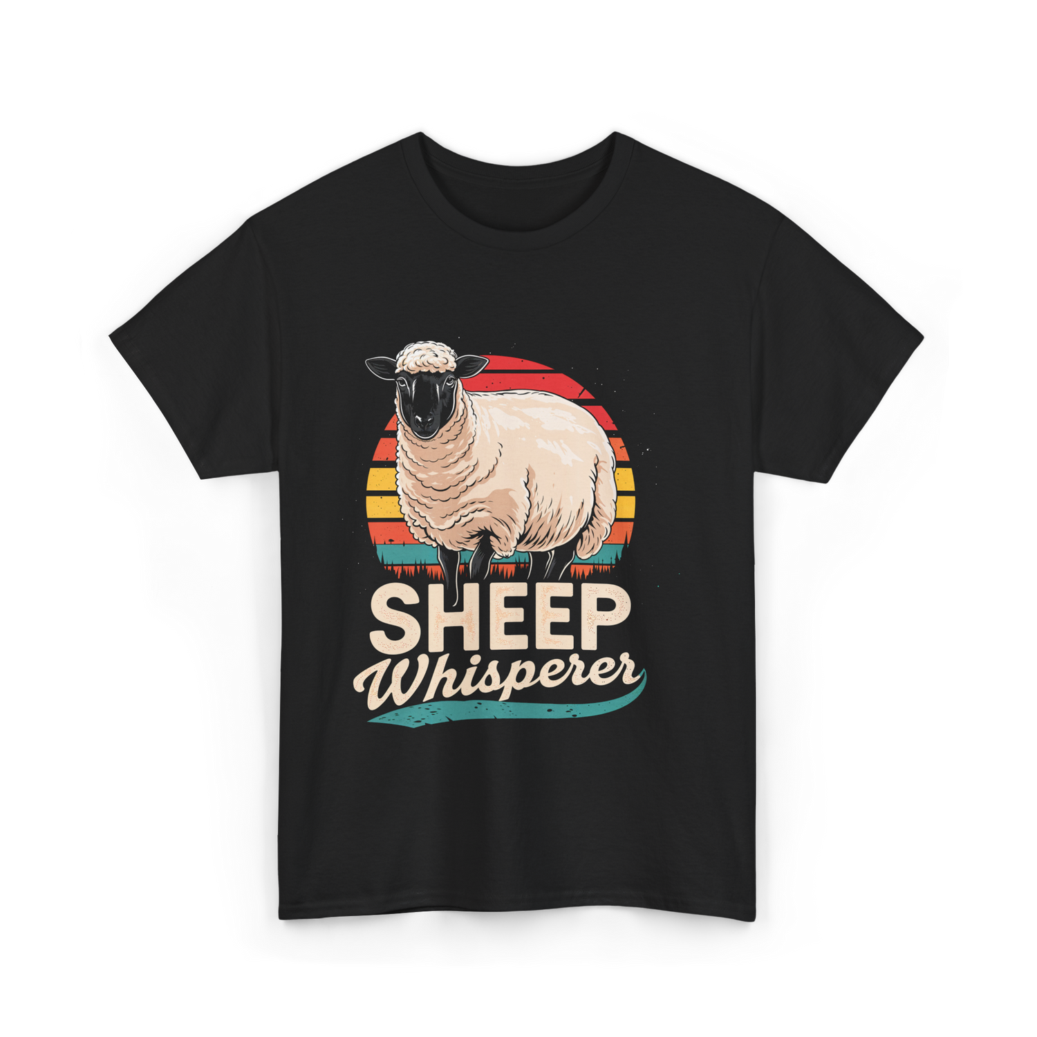 Sheep Whisperer Sheep Rancher T-Shirt - Black