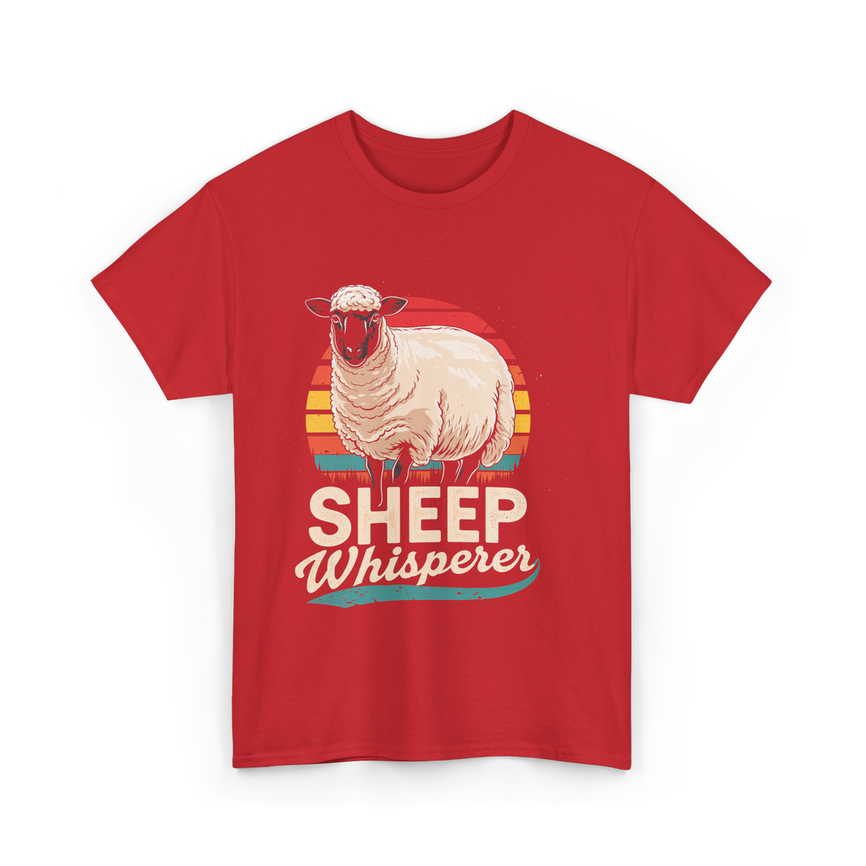 Sheep Whisperer Sheep Rancher T-Shirt - Red