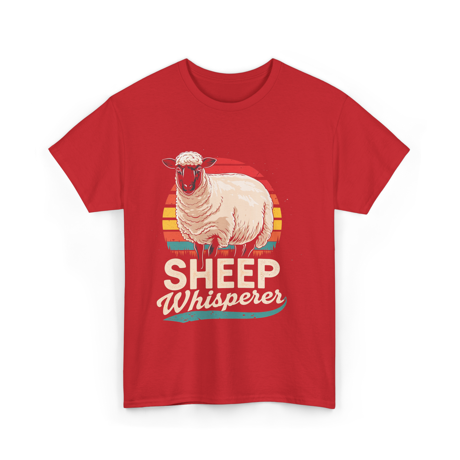 Sheep Whisperer Sheep Rancher T-Shirt - Red
