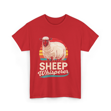 Sheep Whisperer Sheep Rancher T-Shirt - Red