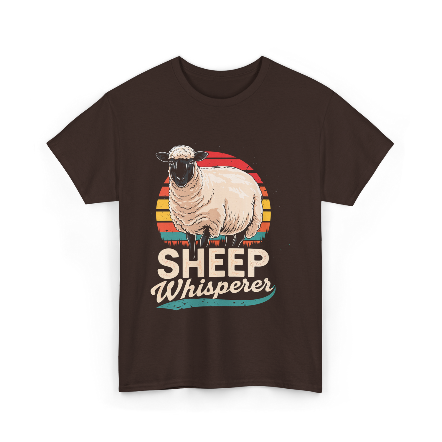 Sheep Whisperer Sheep Rancher T-Shirt - Dark Chocolate