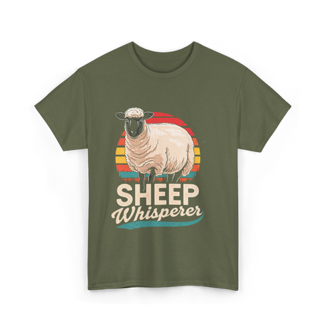 Sheep Whisperer Sheep Rancher T-Shirt - Military Green
