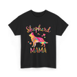 Shepherd Mama Colorful Shepherd T-Shirt - Black