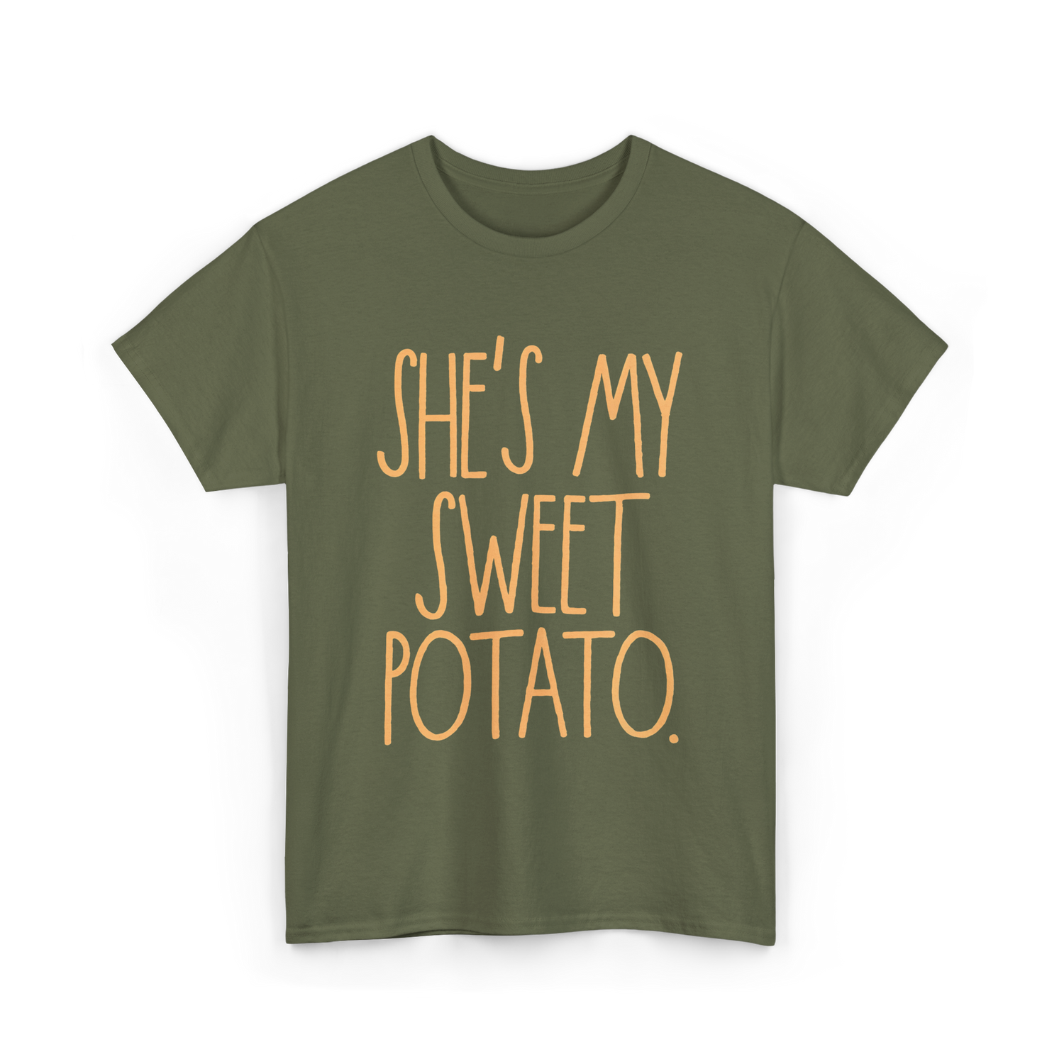 She's My Sweet Potato Couple T-Shirt - Military Green