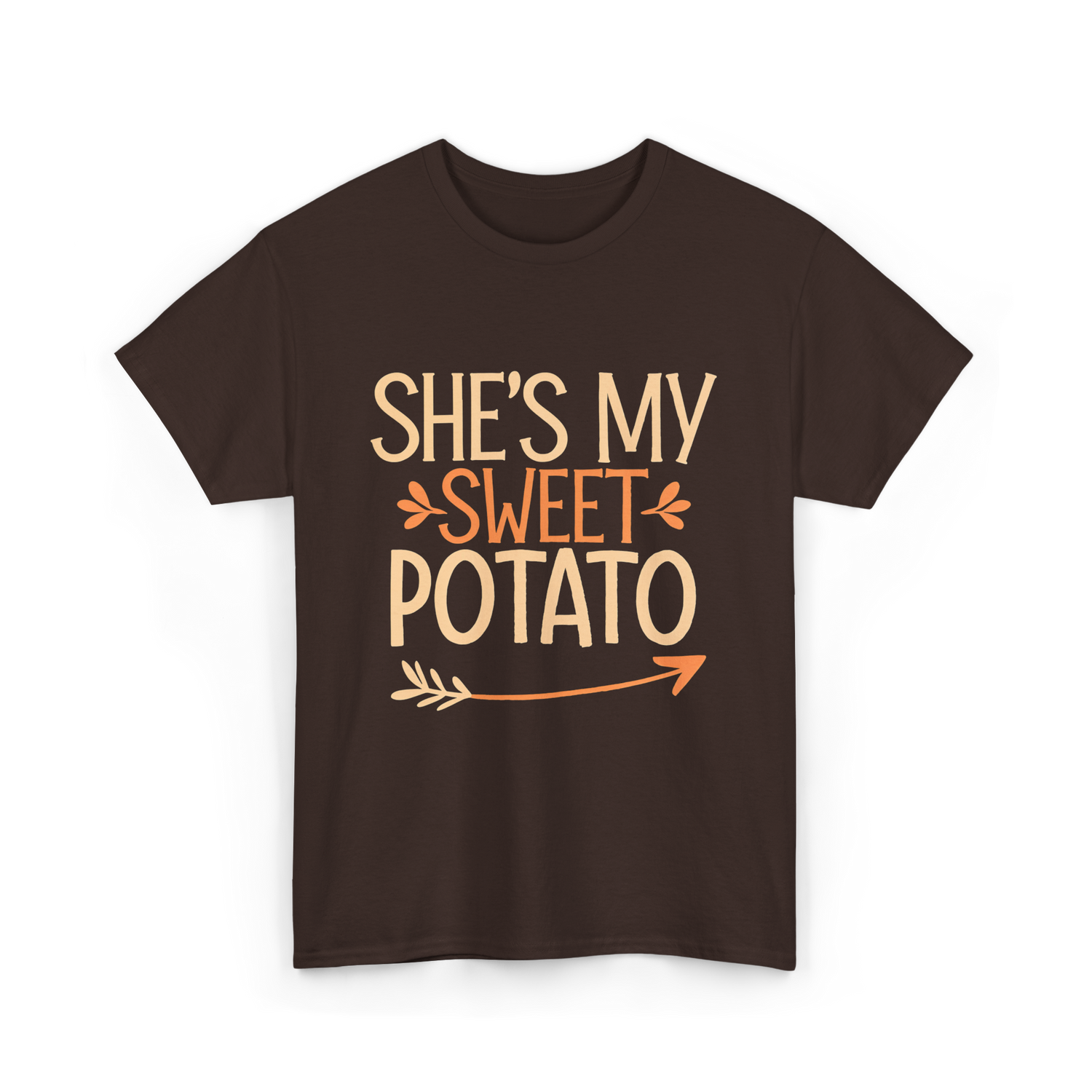 She's My Sweet Potato Thanksgiving T-Shirt - Dark Chocolate