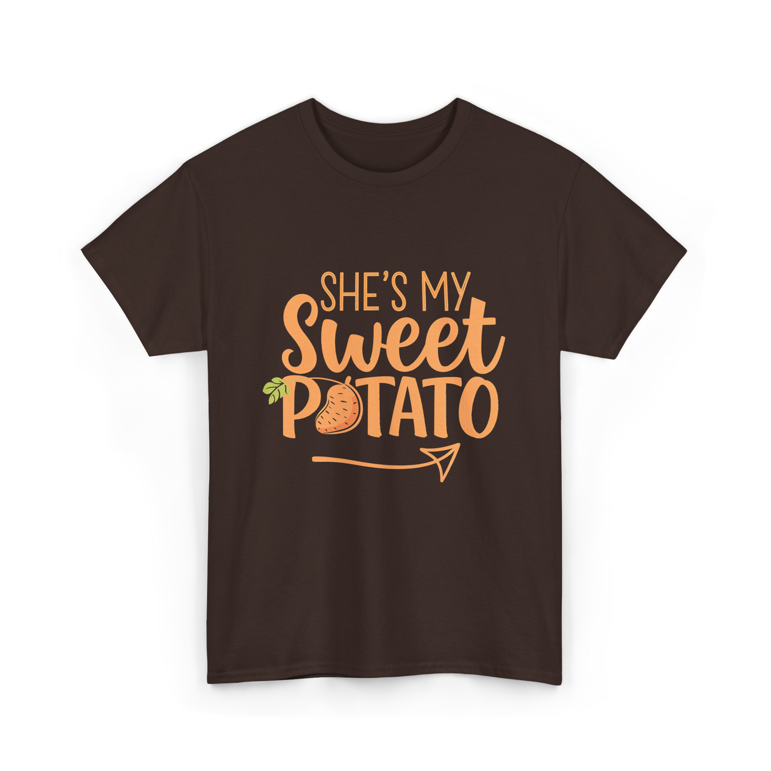She's My Sweet Potato Thanksgiving T-Shirt - Dark Chocolate